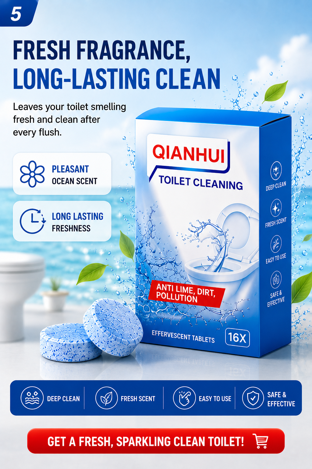 Toilet Bowl for Toilet cleaning  Tablets