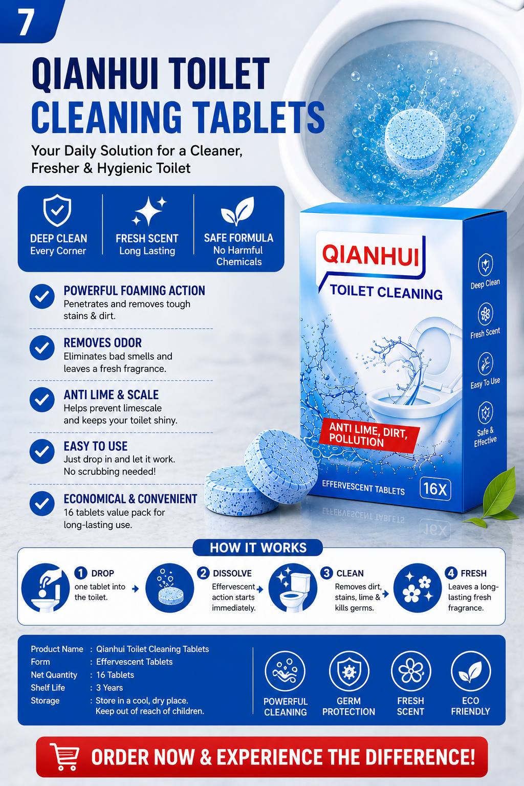 Toilet Bowl for Toilet cleaning  Tablets